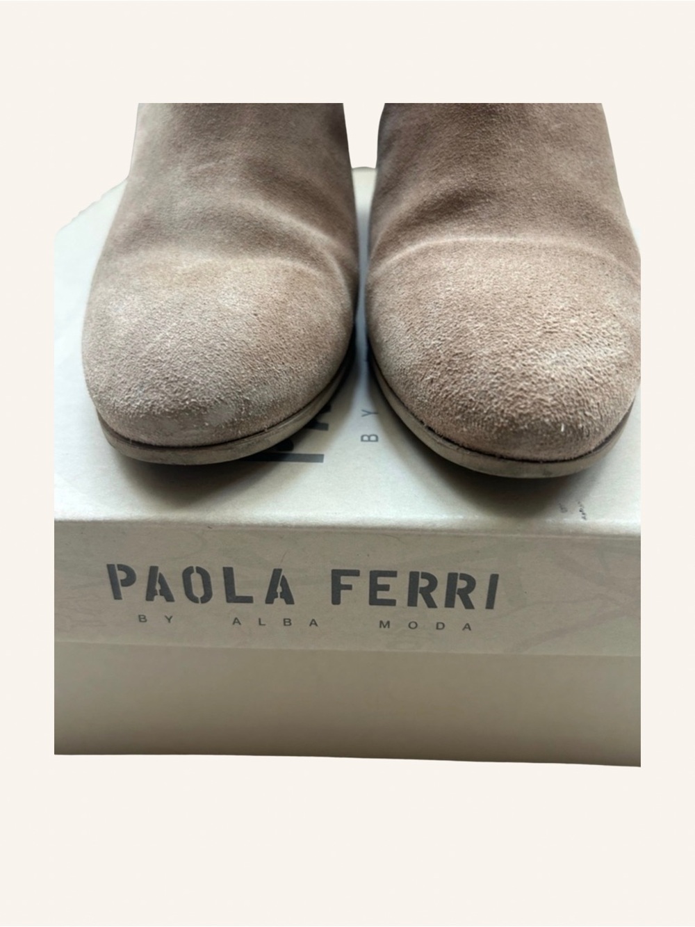 Anthropologie Paola Ferri Alba Moda Tan Suede Ankle Booties Size 7 /37 EURO - Picture 5 of 16